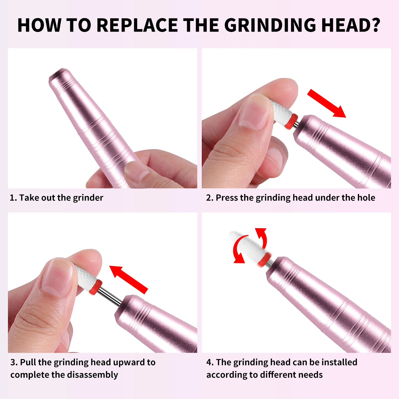 Professionele nagelboormachine USB nagelvijl polijstpen Oplaadbare nagelboormachine Draagbare manicure boor Salon gereedschap