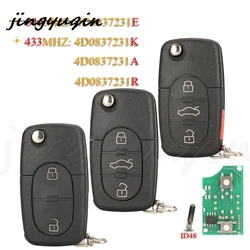 jingyuqin 2/3/4BTN Inteligentny zdalny pilot samochodowy 315/433Mhz ID48 4D 0837231 E/ K/ A/ R Do Audi A3 A4 A6 A8 TT RS4 Quattro Stare Modele