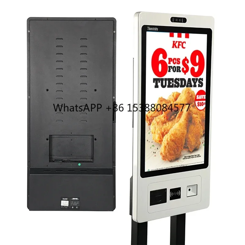 

21.5 Inch Wall Mounted Capacitive Touch Screen Payment Terminal Kiosk Self-service Ordering Machine for Restaurant