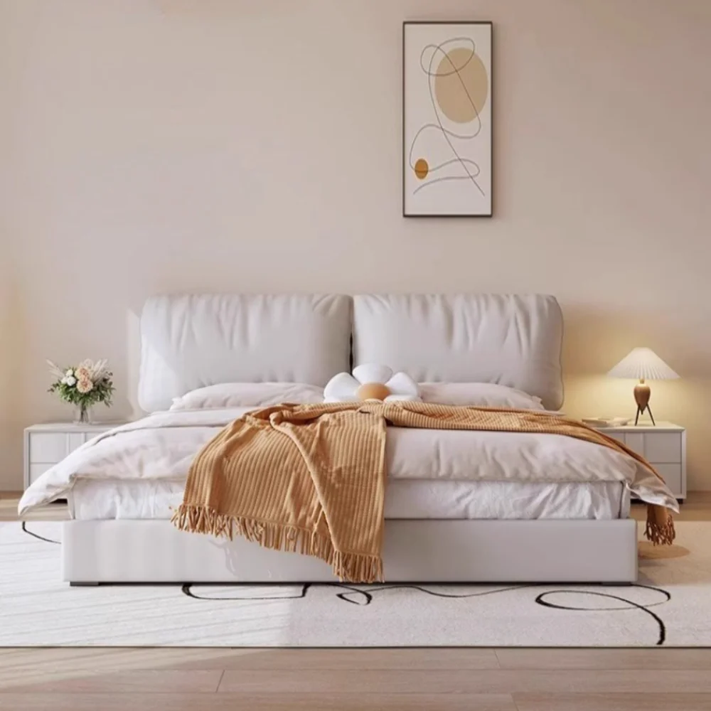 

King Size European Bed Double Minimalist Lounge Multifunctional Bed Frame Sleeping Letto Matrimoniale House Accessories