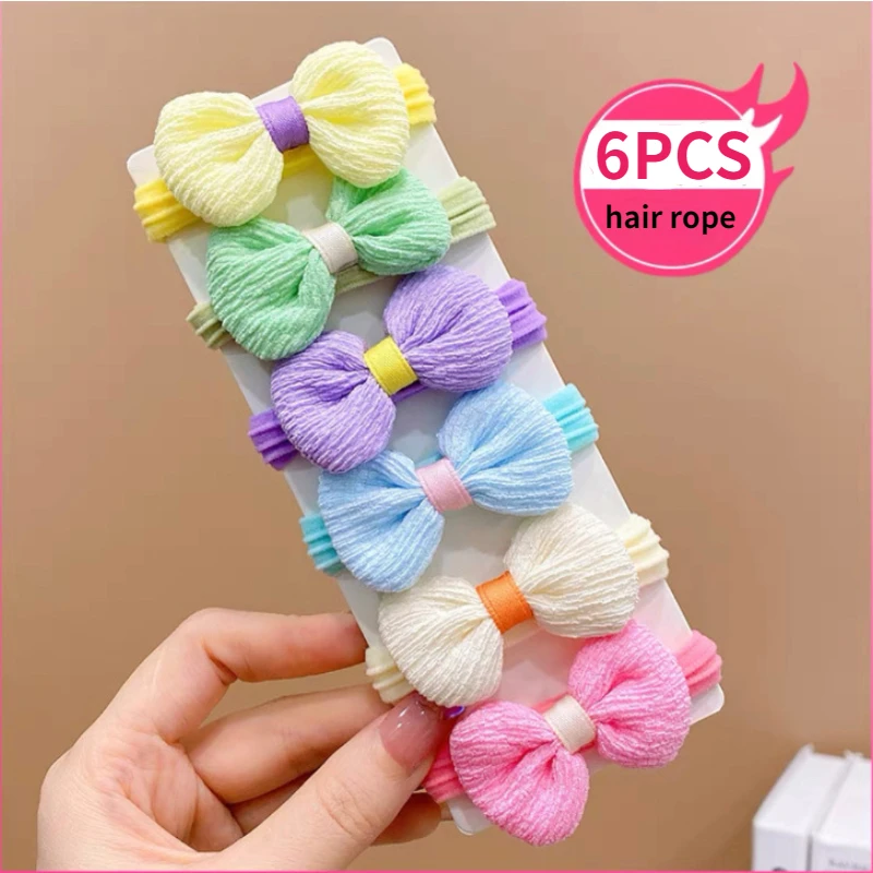 Girls 'Hair Rope Hair Accessories Children's Flower Bow Headband High Elasticity Hair Loop Wanzi Hair Lop Hair Rope Accessories