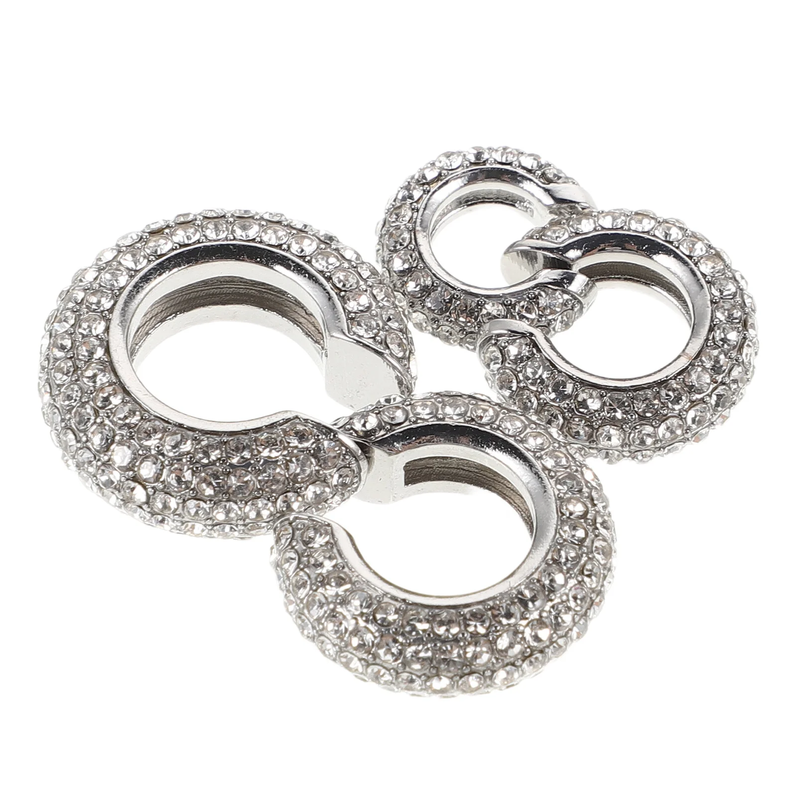 

4pcs Ear Cuffs For Women Non Piercing Rhinestone Shimmering Clip On Earrings Fashion Jewelry Dazzling Ear Clips Trendy