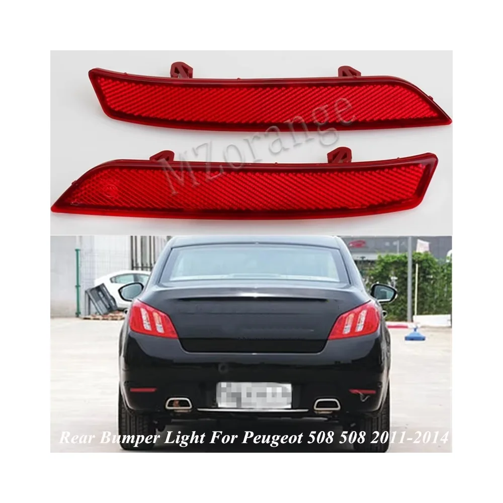 

Rear Bumper Light For Peugeot 508 2011 2012 -2014 Tail Reflector Bar Warning Signal Stop Low Position Taillight Car Accessories