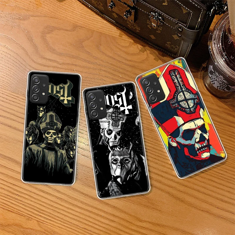 Ghost Papa Emeritus Phone Case For Galaxy S23 S20 FE S21 Plus Samsung S24 S22 Ultra TPU Pattern S10 S10E S9 S8 Cover Soft Capa S