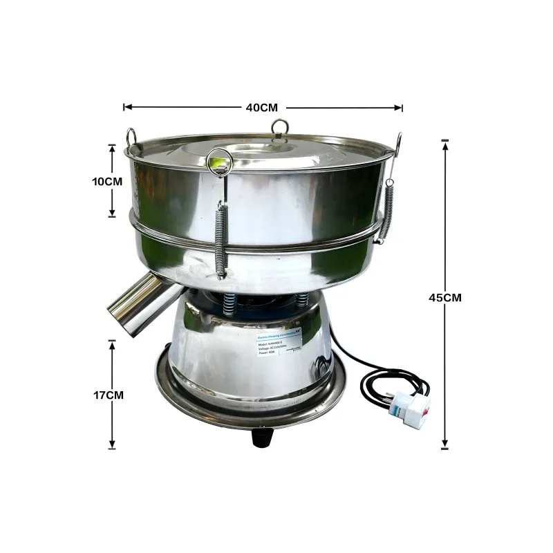 40cm Small Food sieve machine electric screening machine vibrating screen for powder or grain materials Sieve Height 10CM