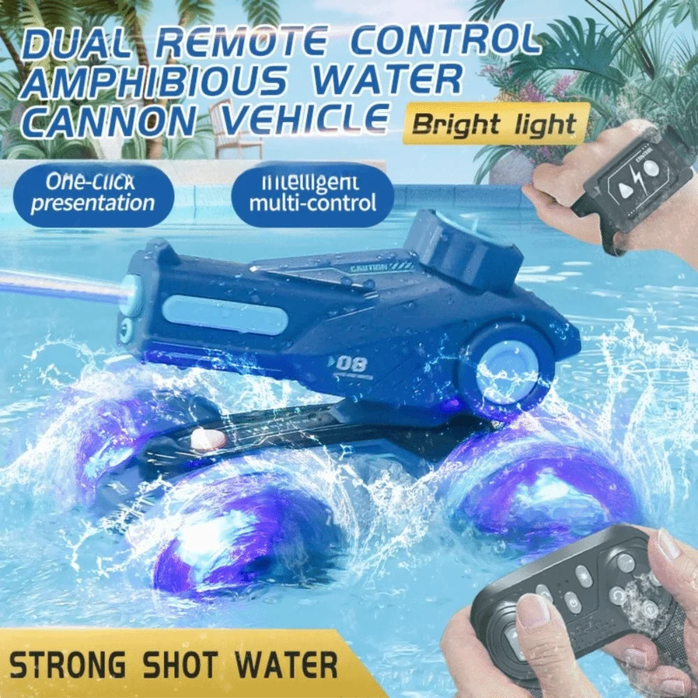 

Новый пластиковый радиоуправляемый автомобиль-амфибия, зеленый, синий, 2 в 1, автомобиль с водяным шариком, игрушка для бездорожья, трюк, пляжные игрушки-амфибия