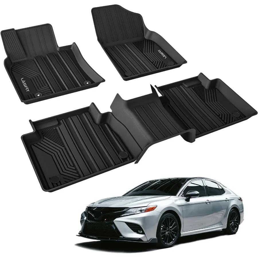 

Напольные вкладыши AllWeather Custom Fit для моделей Camry 20182024 FWD, исключаются только гибридные и черные автомобильные коврики премиум-класса AWD для L LE