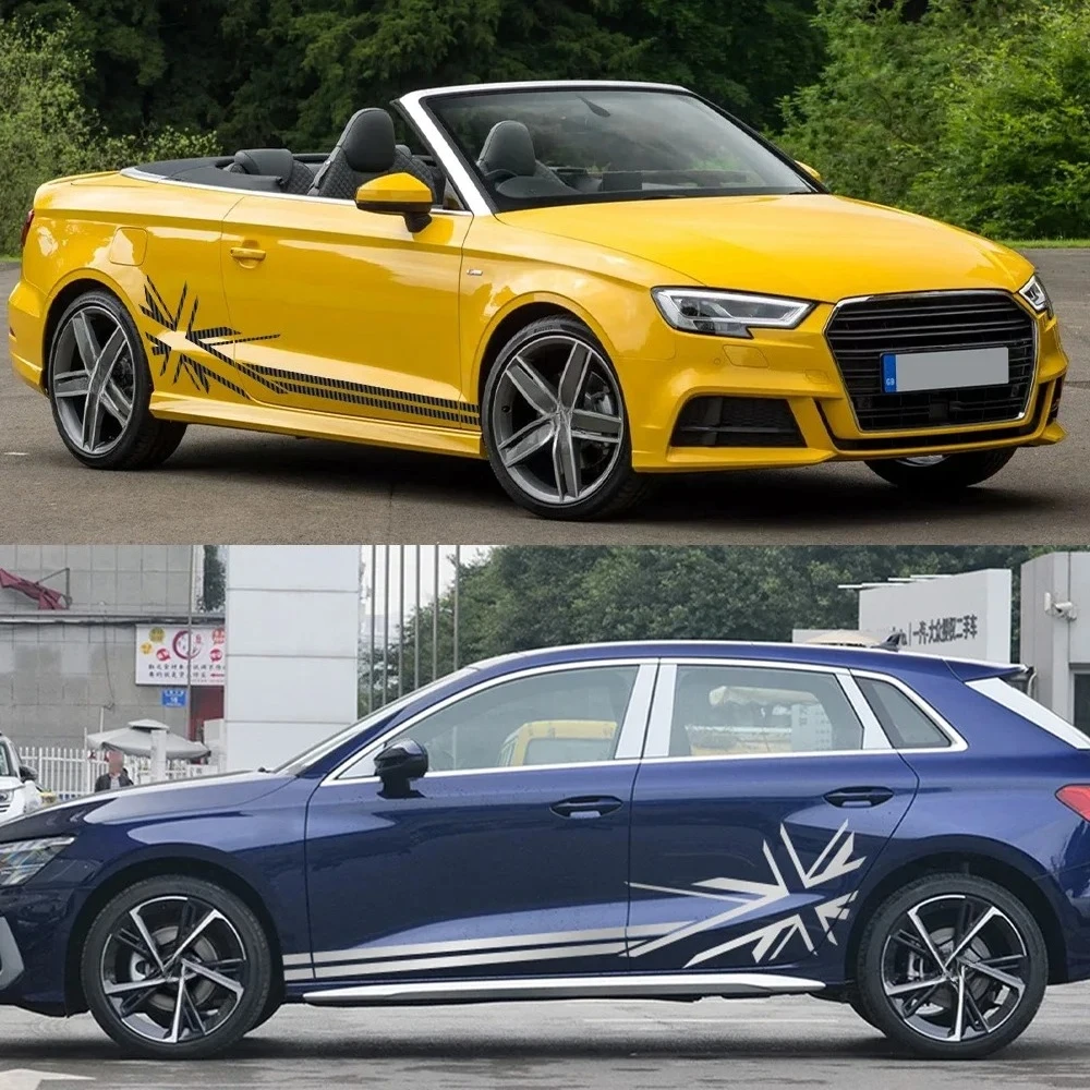 

Для Audi A3 8P 8V 8L 8Y S3 Sedan RS3 Sportback TFSI Limousine: виниловые наклейки на боковые двери автомобиля, внешние автомобильные стикеры, аксессуары