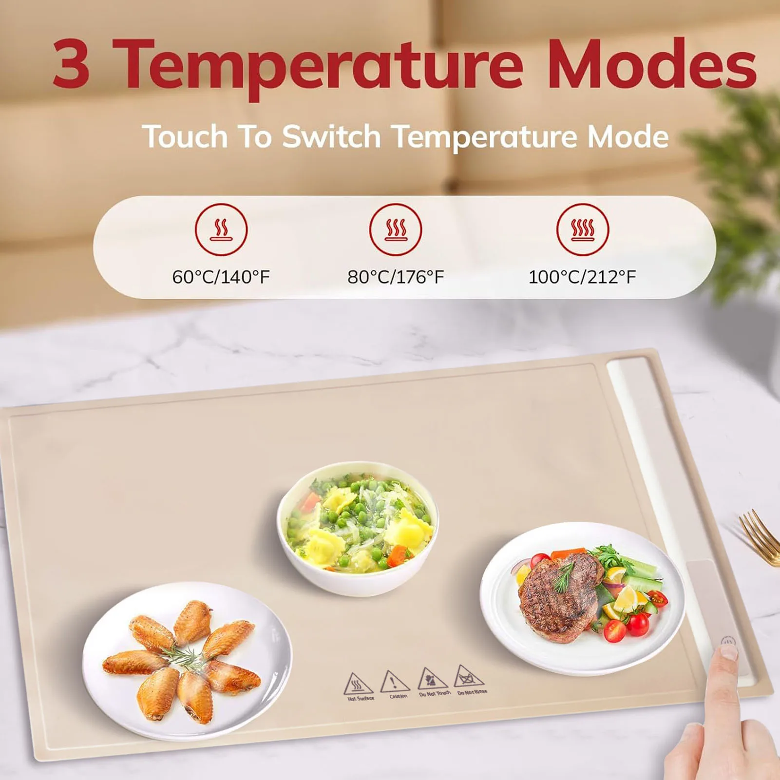 

40x60cm Foldable Multi-functional Electric Beverage Warmer Pad Hot Plate for Flexible Heat Board Food Warmer Coffee Warmer