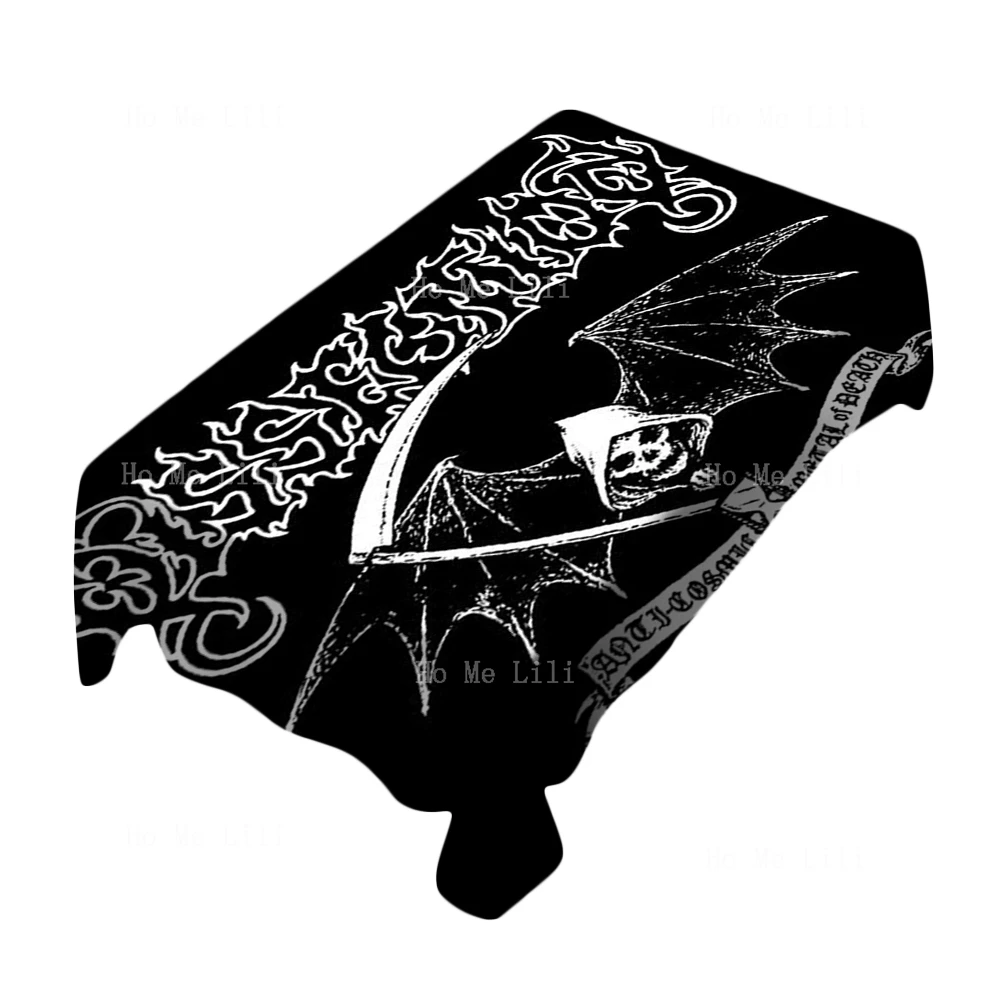 Anatomical Reaper Music Group Retro Blessing Band Rectangle Tablecloth For Tabletop Decor