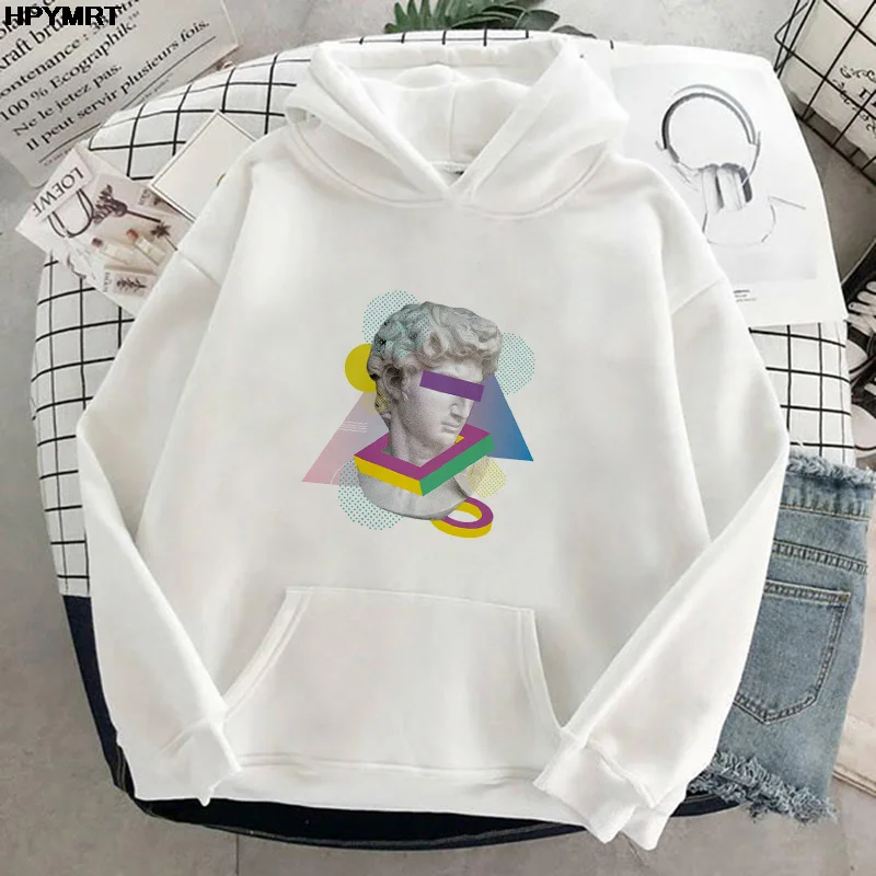 

Spring Autumn Ladies pocket Hoodie fun spoof graphics printed Women long sleeves Casual Sweatshirt loose Comfortable Tops Female