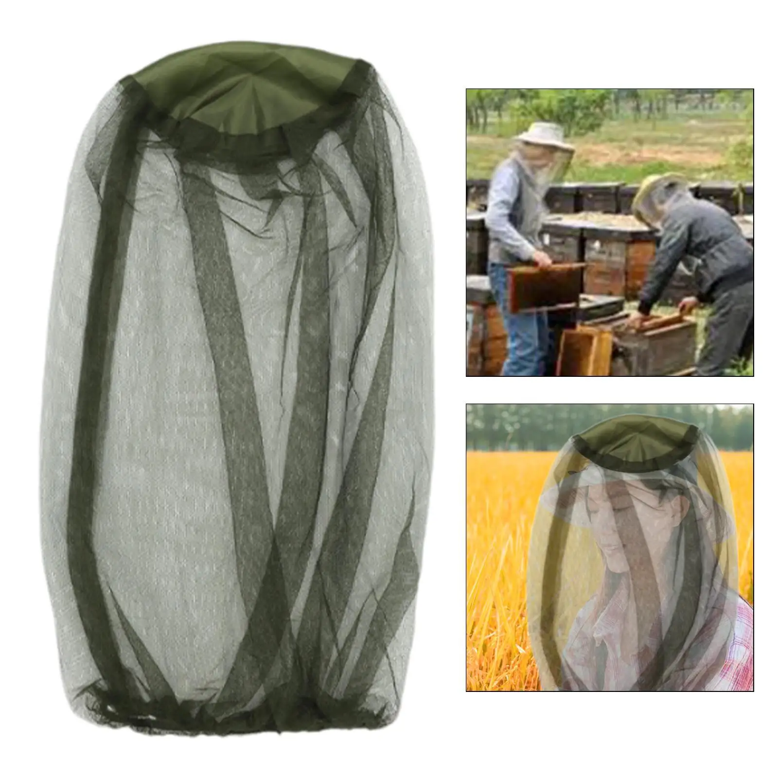 Head Network Netting Hood Face Neck Fly Netting Breathable Mosquito Face