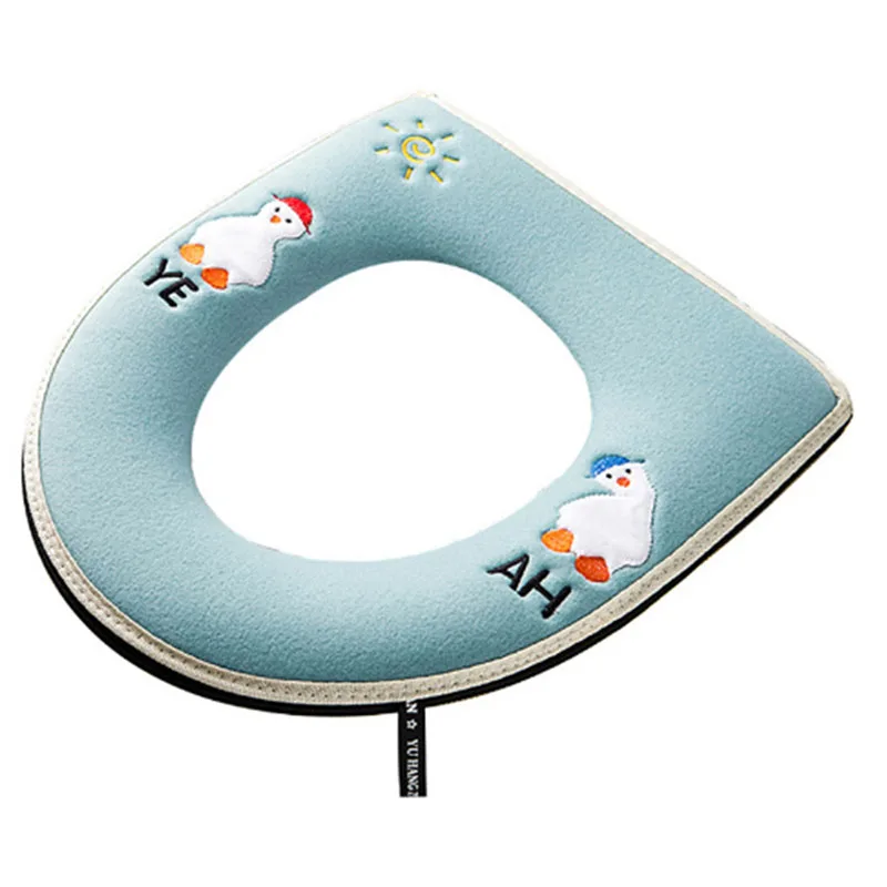 Cuscino per sedile WC 1PC, cuscino per WC in peluche per uso domestico, copriwater, cuscino ad anello per sedile WC in peluche universale per tutte le stagioni