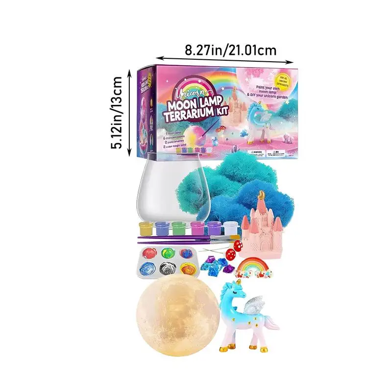 Oplichtende terrariumkit voor tieners Verlichte dinosaurusterrariumdecoraties voor scholen Dierenhabitat Glazen container