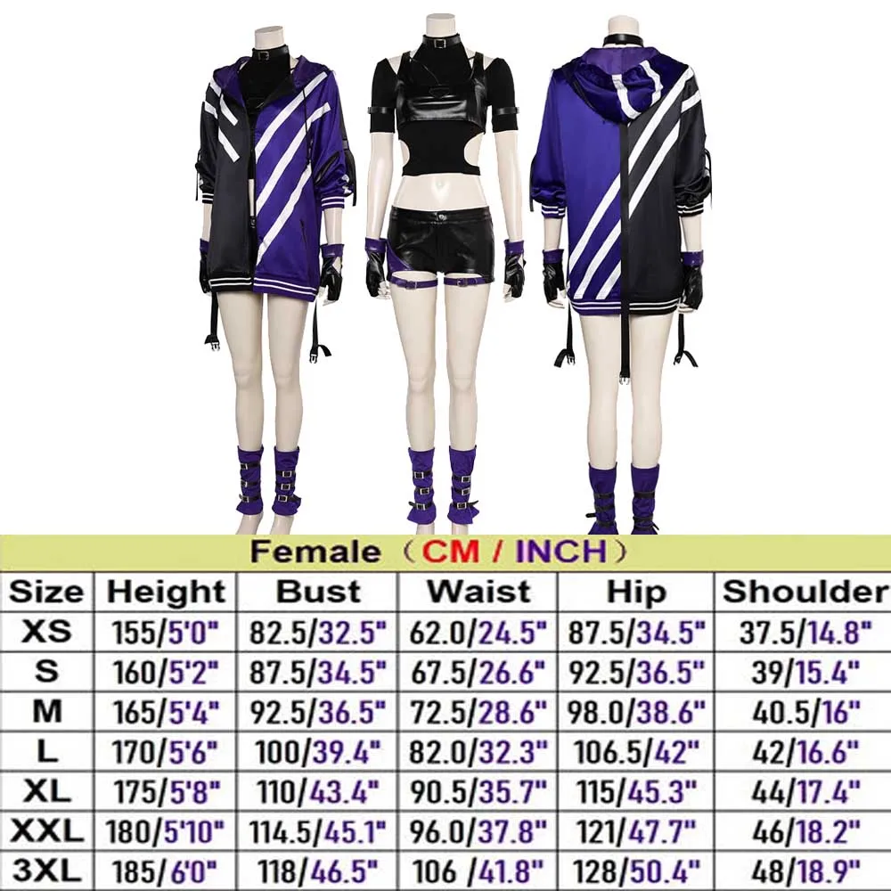 Reina Cosplay Hoodie Costume Outfits Game Tekken 8 Tops Coat Women Adult Halloween Carnival Party Role Play Disguise Suit