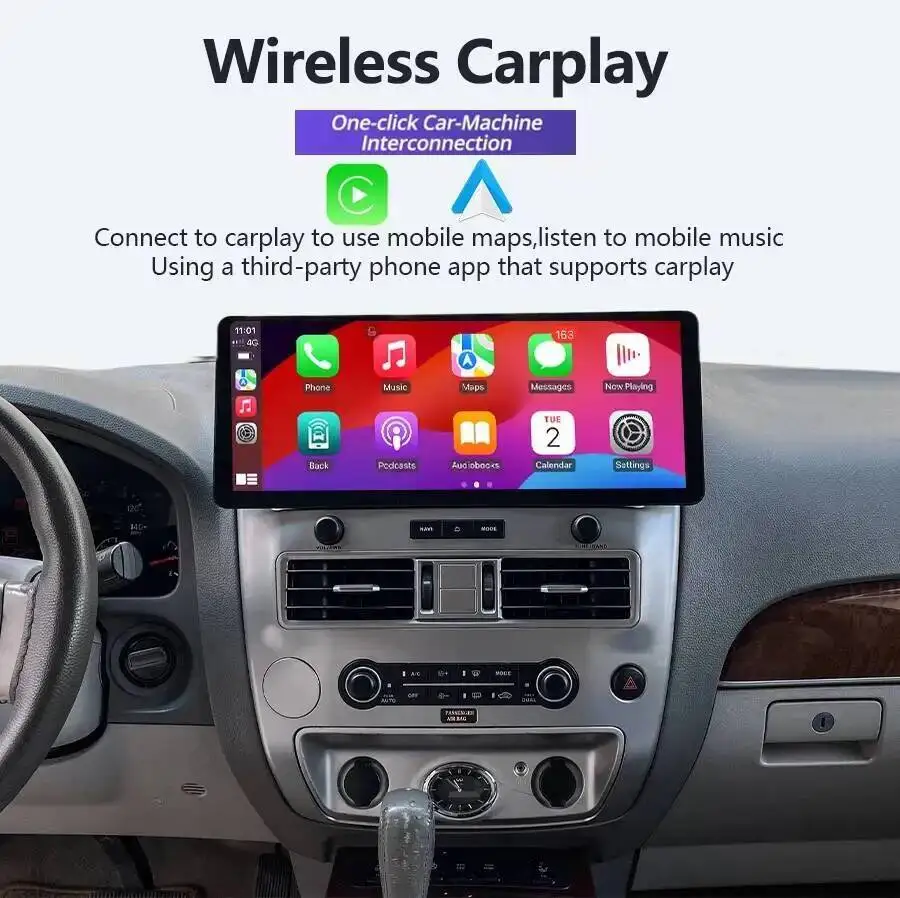 Android 15 128G BT Car Radio Stereo HU For INFINITI QX56 Nissan Armada 2008-2015  Navi GPS 17inch Qled Screen Wireless Carplay