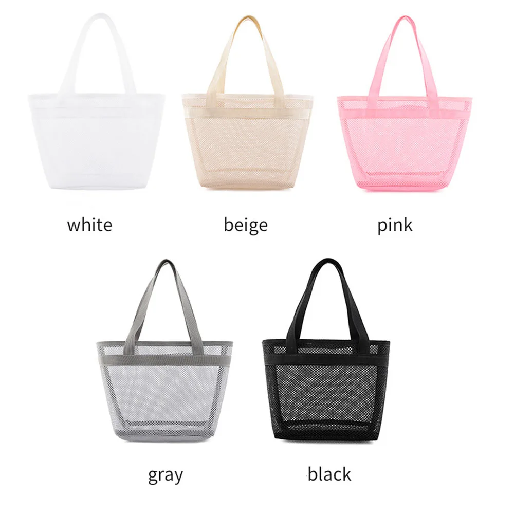 Large Travel Bag Organization Storage Bag Reusable Eco Bag Clothing Portable Outdoor Beach Mesh Pouch Bathroom Wash Bag Package