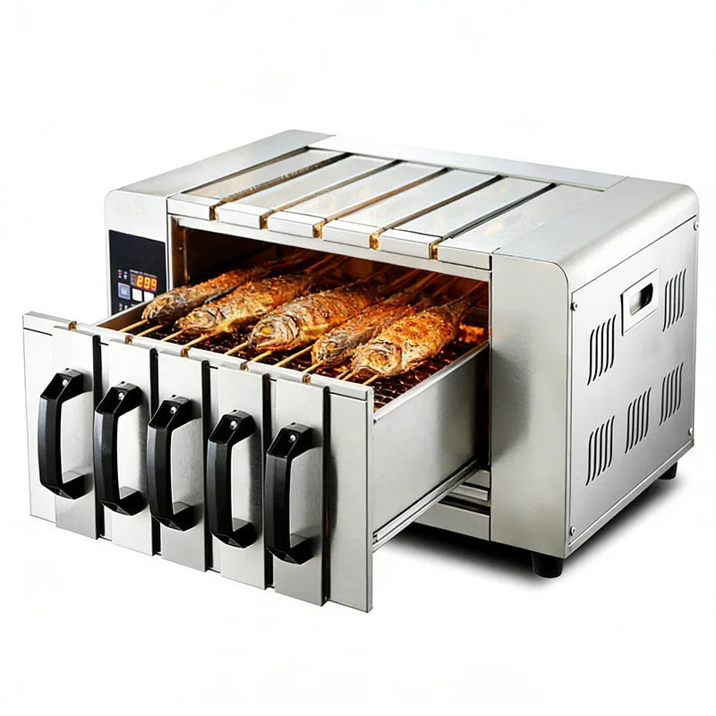 &Factory Direct Sales Drawer Type Oven Barbecue Grill Constant Temperature Timer Barbecue Grill Shopping Mall Indoor Barbecue Dr