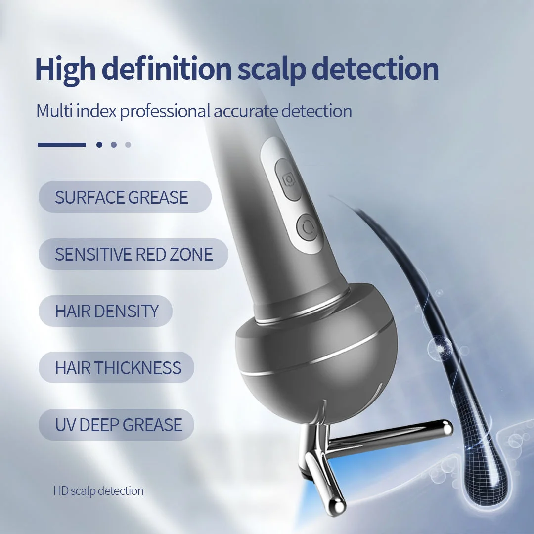 Analisador de pele 3D AI Testador facial Profissional Scanner portátil Detecção de umidade e acne Câmera HD Equipamento de salão de beleza