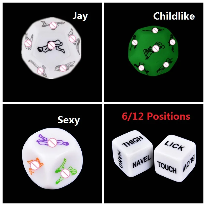 1Pcs Funny Sex Dice 6/12 Positions Sexy Romance Love Humour Gambling Adult Games Erotic Craps Pipe For Couples