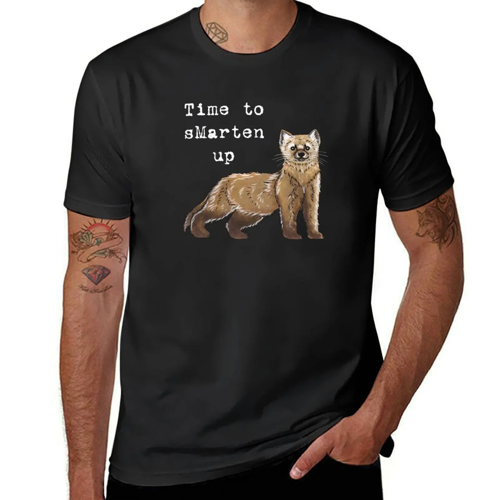 Pine Marten - Animal series T-Shirt vintage clothes quick drying slim fit t shirts for men