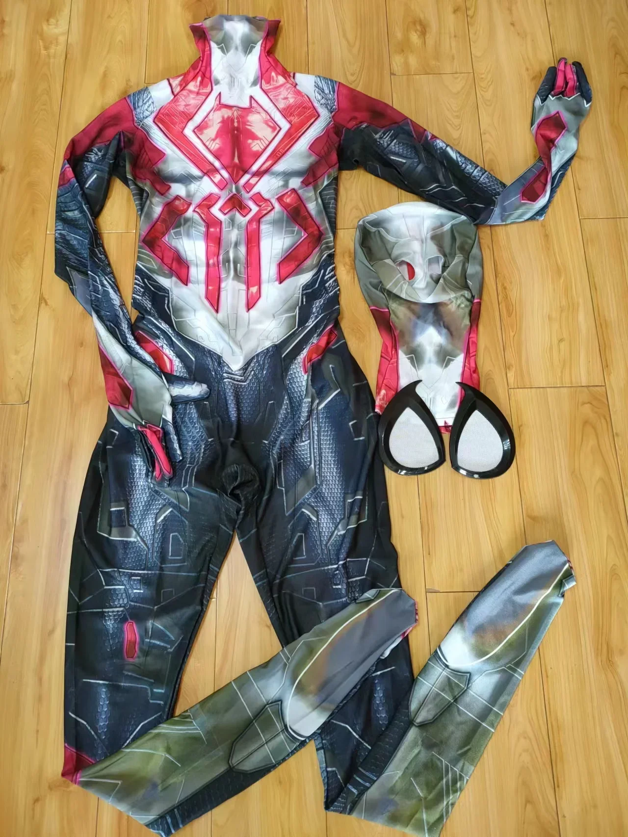 Spider Man 2099 realistisches Spiderman Cosplay Kostüm über das Spinnen vers Spandex Spidey Boys Zentai Halloween Kostüm