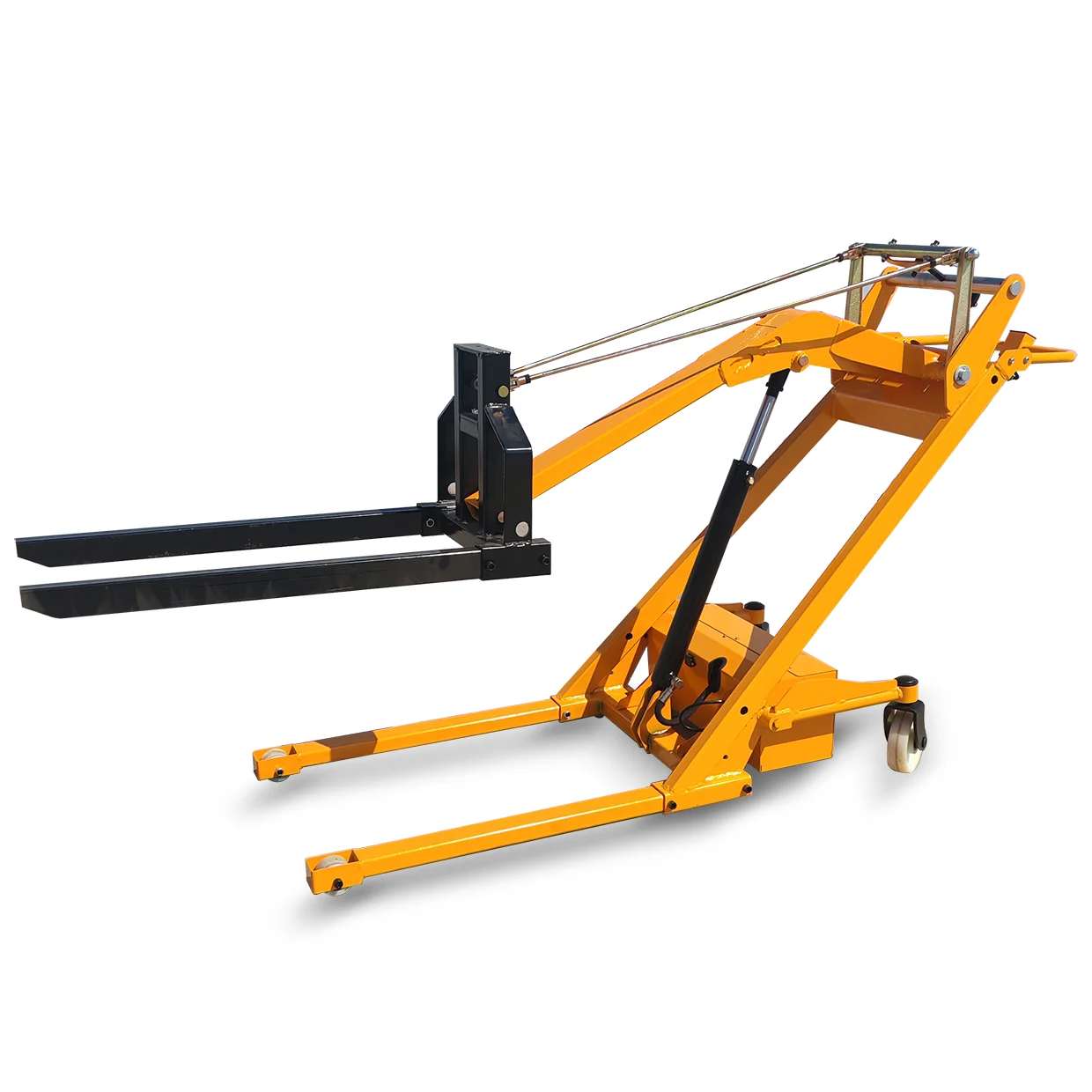 

Portable Hydraulic Semi-Electric Stacker Lift Pallet Forklift 500kg-700kg Capacity Folding Boom Crane Truck 1.5m Forklift