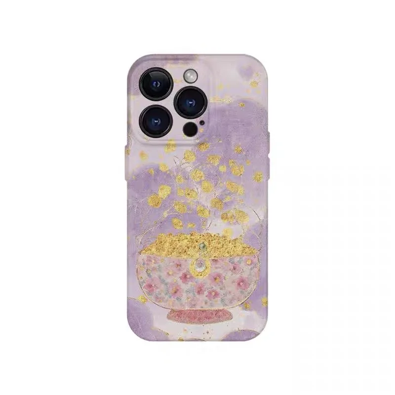 

Purple Treasure Pot Phone Case for IPHONE 17 Air 16E 15 PROMAX 14 Plus 13 12 MINI 11 PRO 16Plus XR XS MAS SE Acrylic Phone Cover