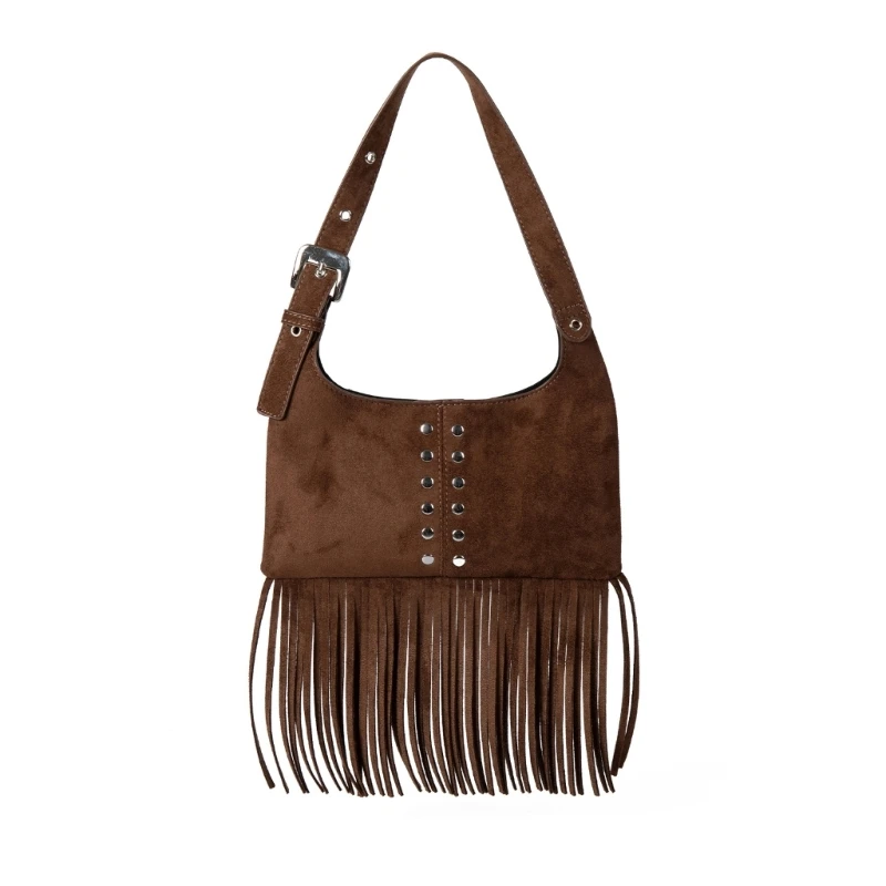 

X5XA Stylish Retro Suedes Underarm Bag Practical Everyday Essential Casual Handheld Bag