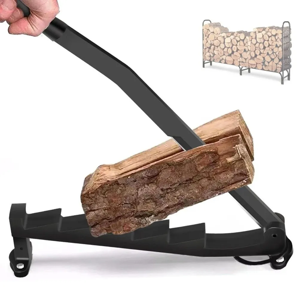 Cast Iron Manual Log Splitter Carbon Steel Wall Mounted Firewood Kindling