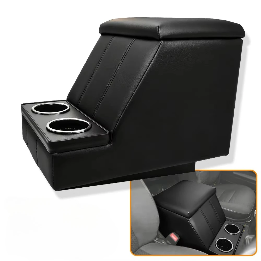 Centre Cubby Box with Double Cup Holder for Land Rover Defender 4x4 Armrest  Box