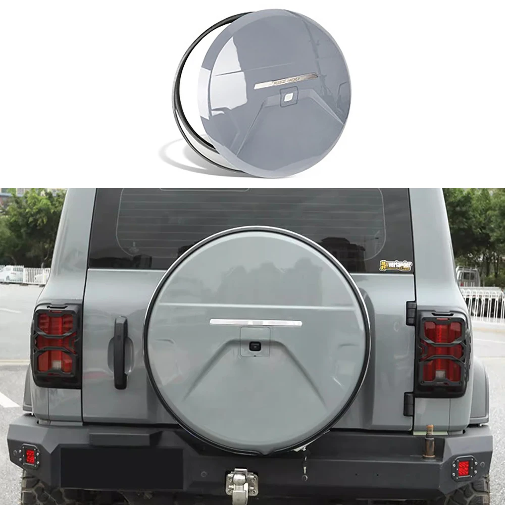 2022 2023 2024 Stainless Steel Car Spare Tire Cover Full Package Tailgate Tire Cover For Tank 300 Off-raod Modified Accessories