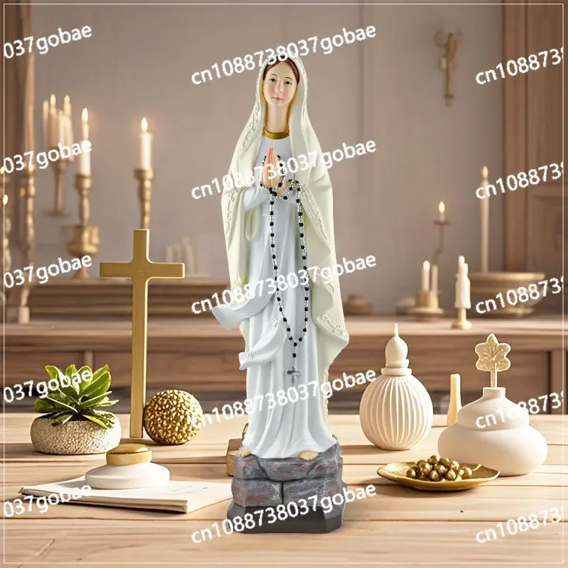 Cross-border Amazon Grand Statue of The Virgin Mary Religious Resin Ornament Indoor Tabletop Crafts Character Decoration