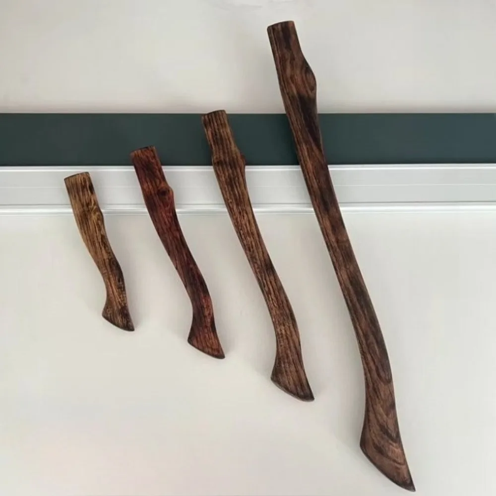 Qinggang Wooden Axe Handle 27/37/47/80cm Sturdy and Durable Portable Ax Chopping Wood Handle Hard Hand Tool Accessories