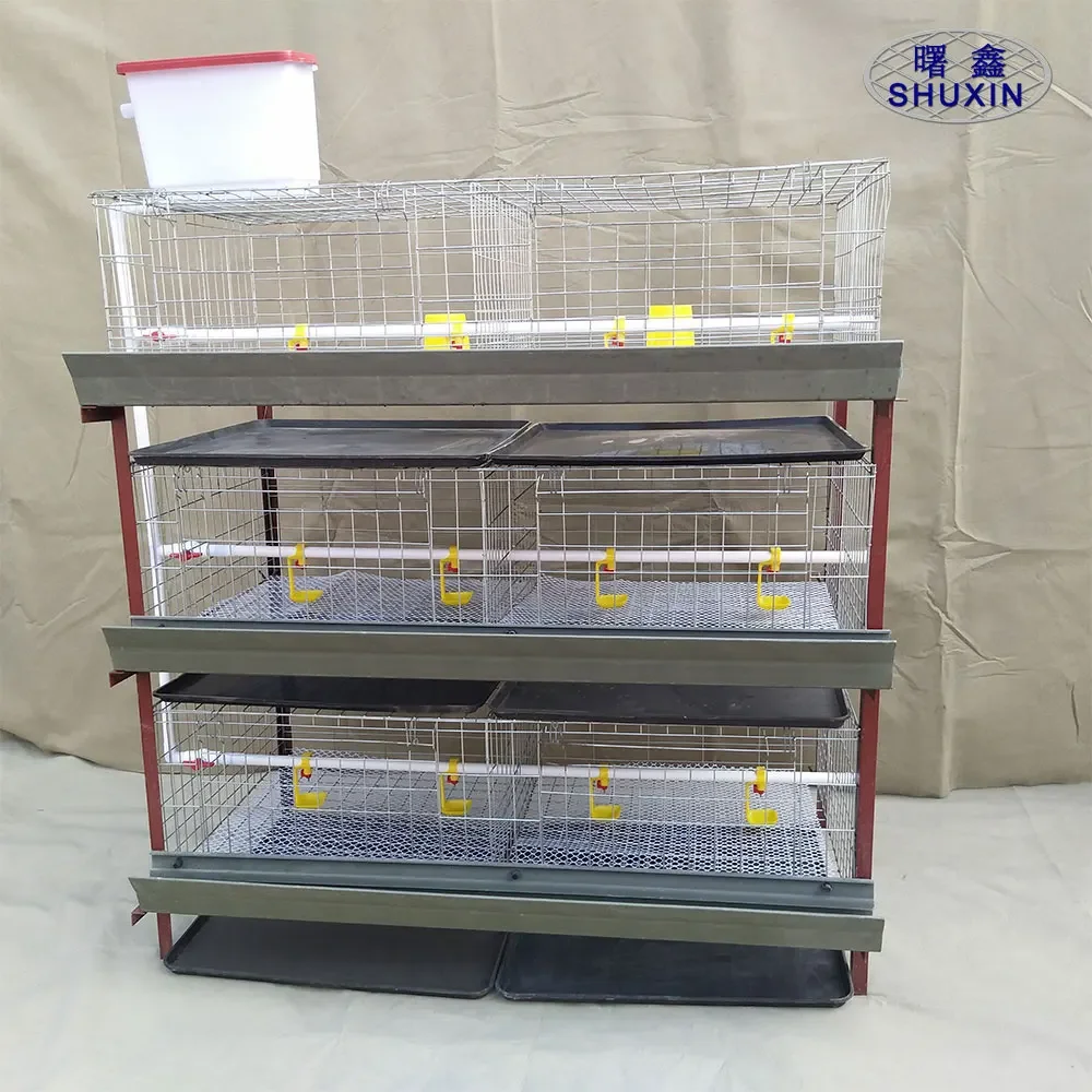 Factory Supplier Direct Sale 3Tiers/4 Tiers  Capacity 60-80 Birds Galvanized Broiler Chicken Cage  Multi levels For Poultry