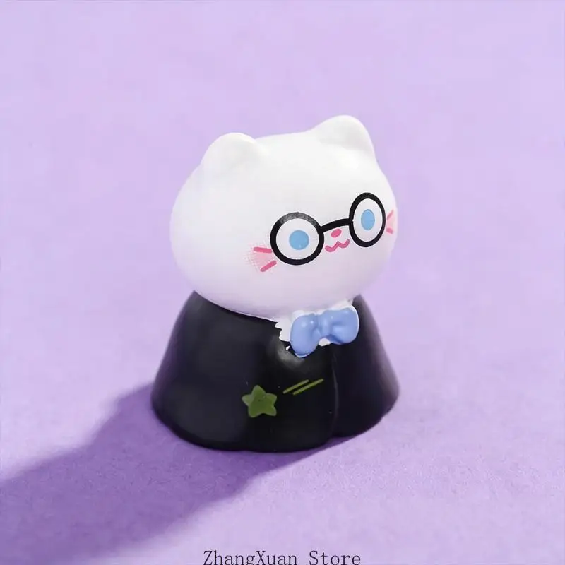 Mini-Harzkatzen-Set für kleine Katzen Topf, Miniatur-Dekoration, Bastelanhänger, 3 x – Detail 5