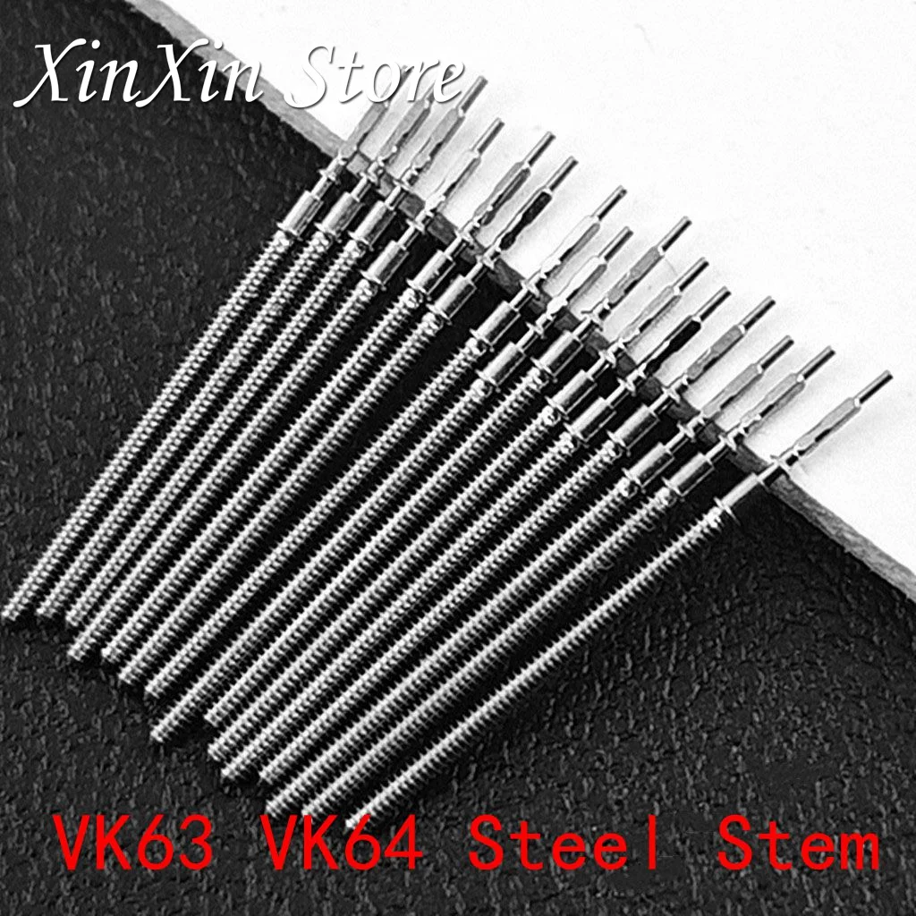 VK63 VK64 الصلب تاج أجزاء تاج ساعة الصلب الجذعية عدة صالح VK63 VK64 VK67 VK68 VK61 حركة الكوارتز الجذعية استبدال أجزاء
