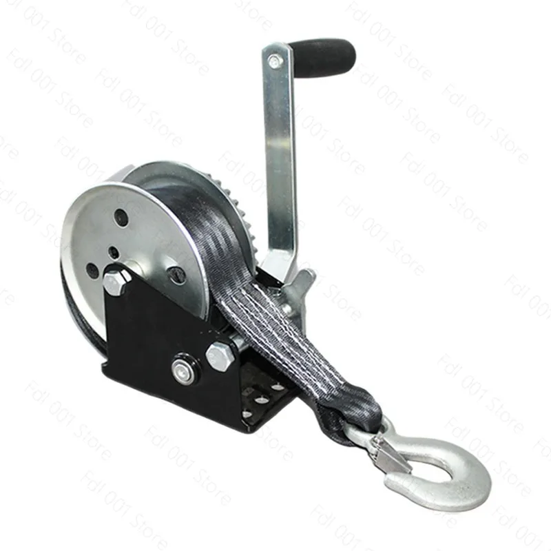 1 pcs 2500 Lb Two-Way Self-Locking Portable Hoist Heavy Duty Hand Winch