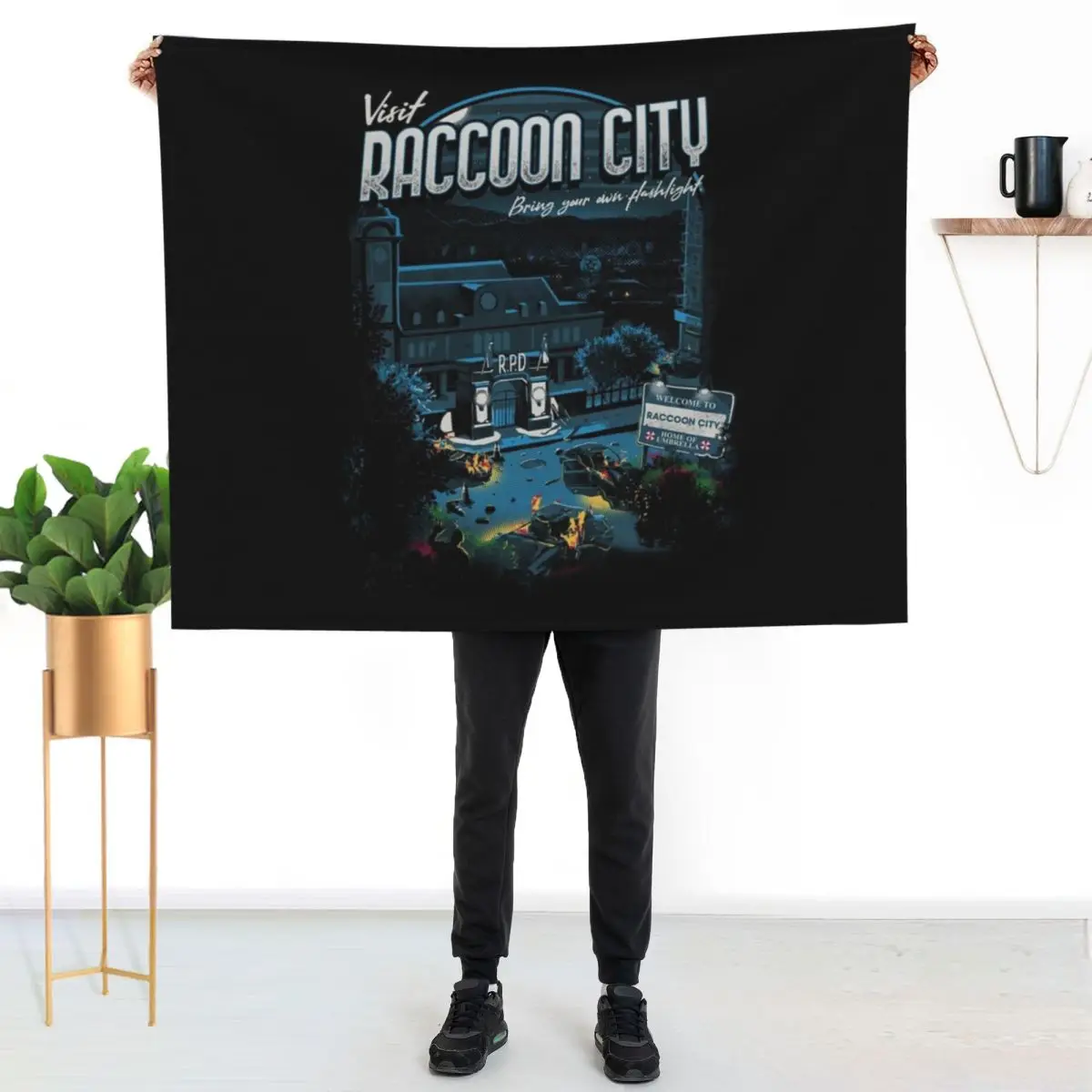 Visit Raccoon City Home of Umbrella Essential Throw Blanket Hairy Multi-Purpose Bed covers decorative Large Sofa Quilt Blankets
