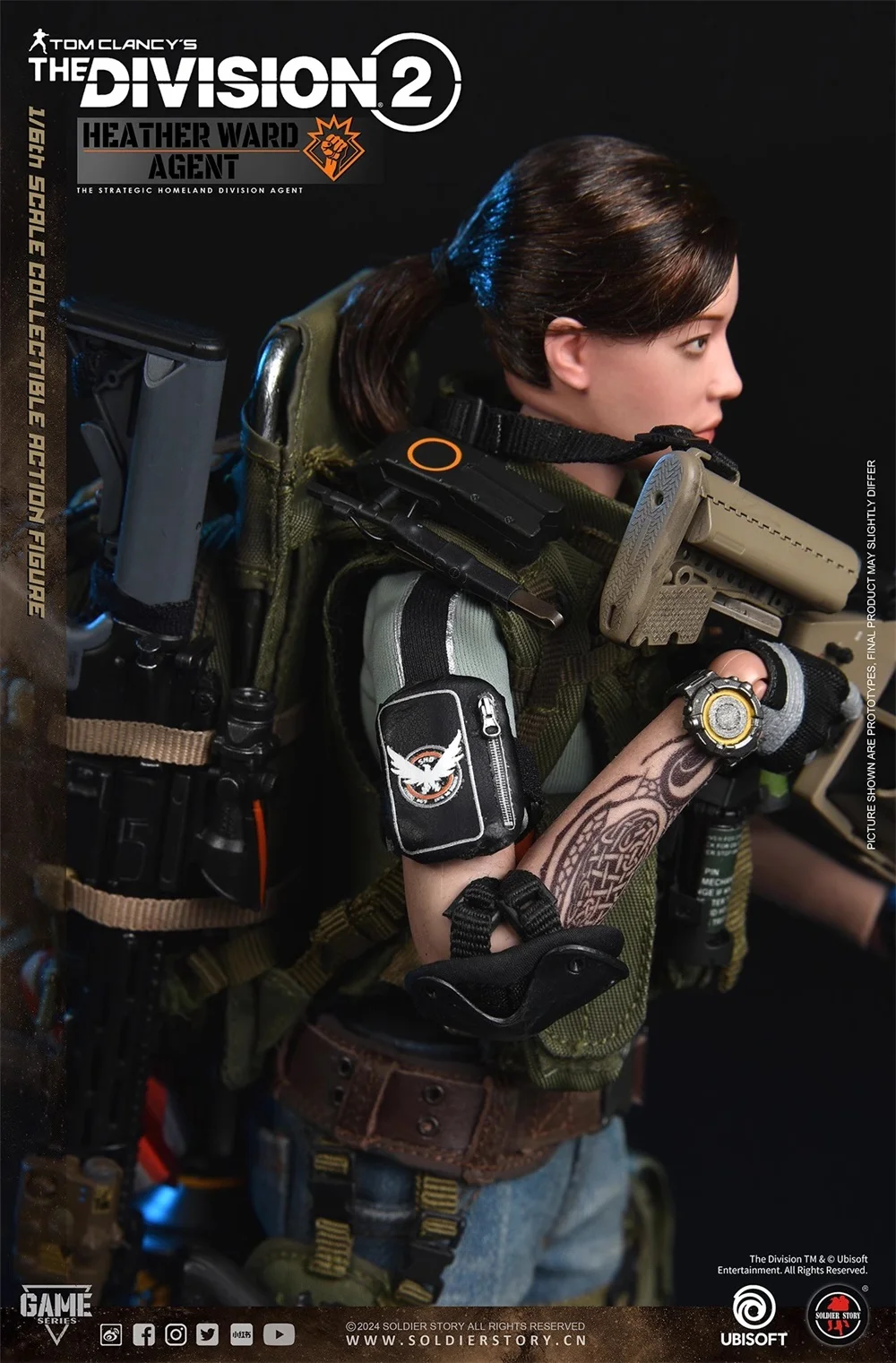 

Soldierstory SSG009 Soldier Female Agent Ward Operation Toys Model Tops Coat Vest Leg Bandage Belt For 12" Action Figure DIY 1/6