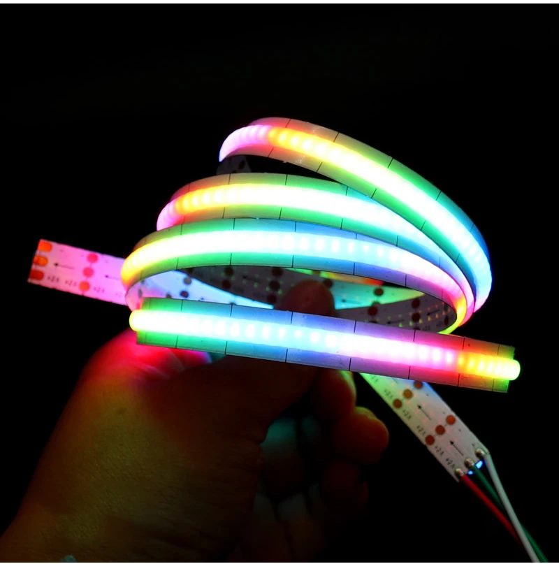 SK6812 COB Led Strip 5V Addressable Full Color RGB Dream Color /1/2/3 m 322 Leds Pixles Similar As WS2812B For Home Decoration