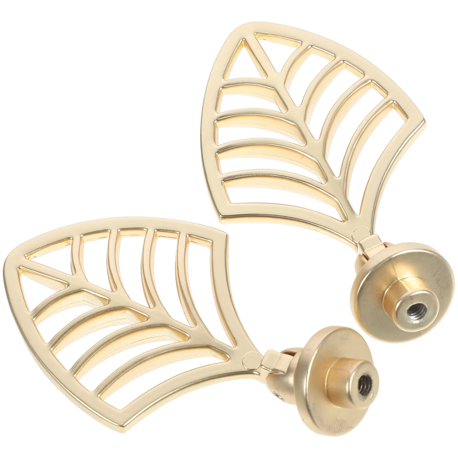 

2Pcs Leaf Shape Cabinet Knobs Metal Drawer Pulls Decorative Furniture Handles for Wardrobe Dresser Cupboard Small Door Knobs