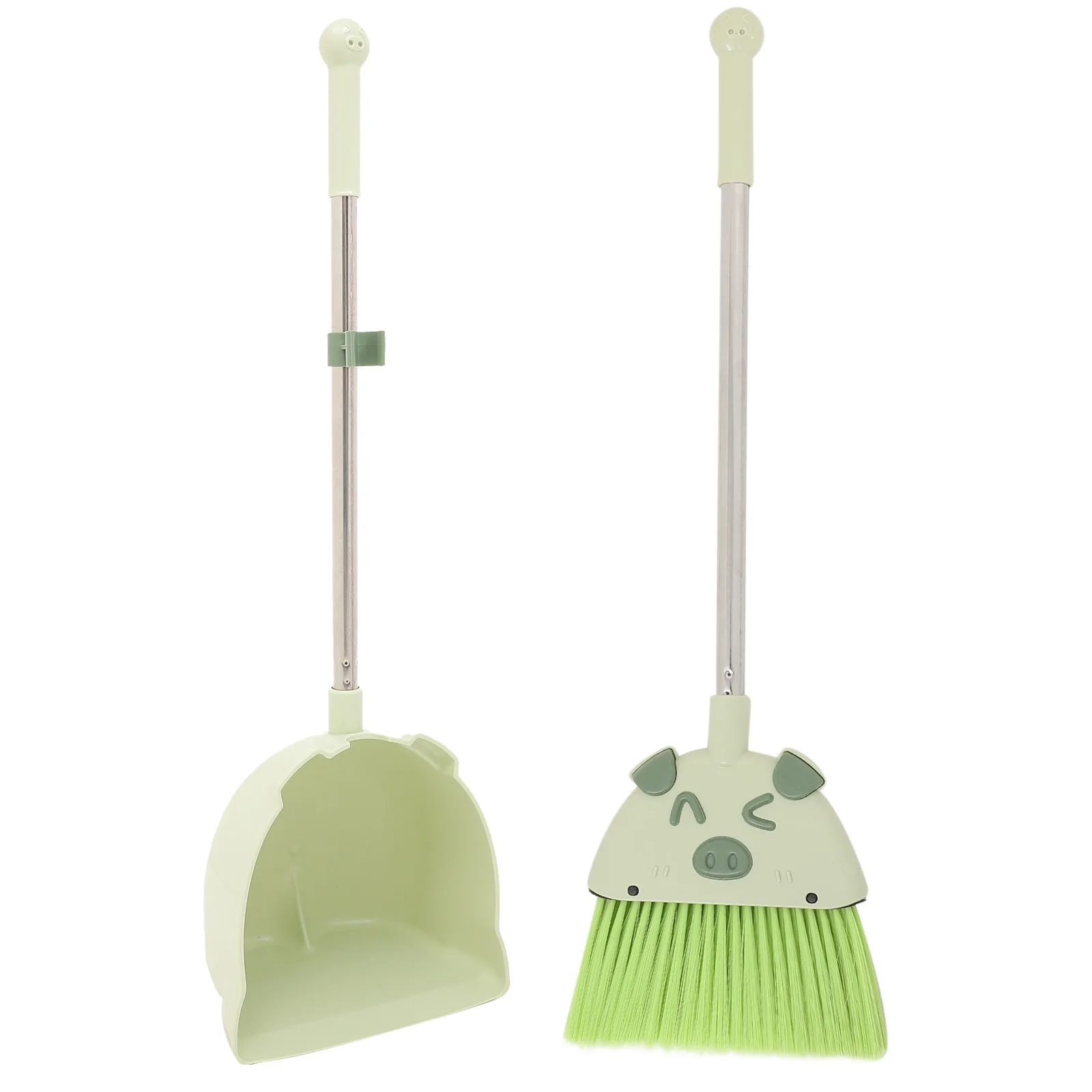 1 مجموعة خنزير الكرتون الأطفال مكنسة مجموعة مجرفة طفل تنظيف أداة الوالدين والطفل النشاط كنس الملحقات رياض الأطفال