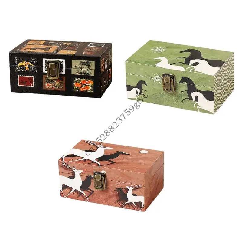 

D0UF Rust Resistant Jewelry Case Multifunctional Jewelry Box Texture Suitable for Travel and Home Displaying