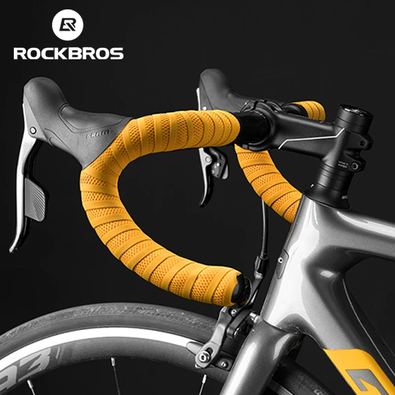 ROCKBROS – bande de guidon de vélo antidérapante, ceinture absorbant les chocs, ultralégère, résistante à l'usure, sangle de cyclisme, vtt, accessoires de vélo de route