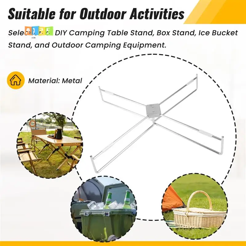 

A12E-Foldable Cooler Stand Stable Foldable Stand Rack For BBQ Household Travel