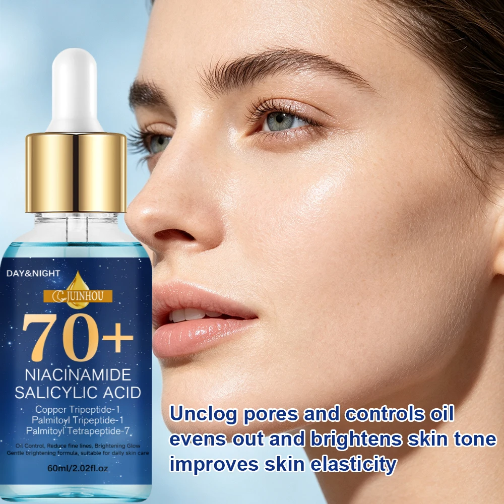 JUINHOU Facial Serum Niacinamide Salicylic Acid Oil Control Smooth Brightening Skin Tone Exfoliator Daily Facial Skin Care