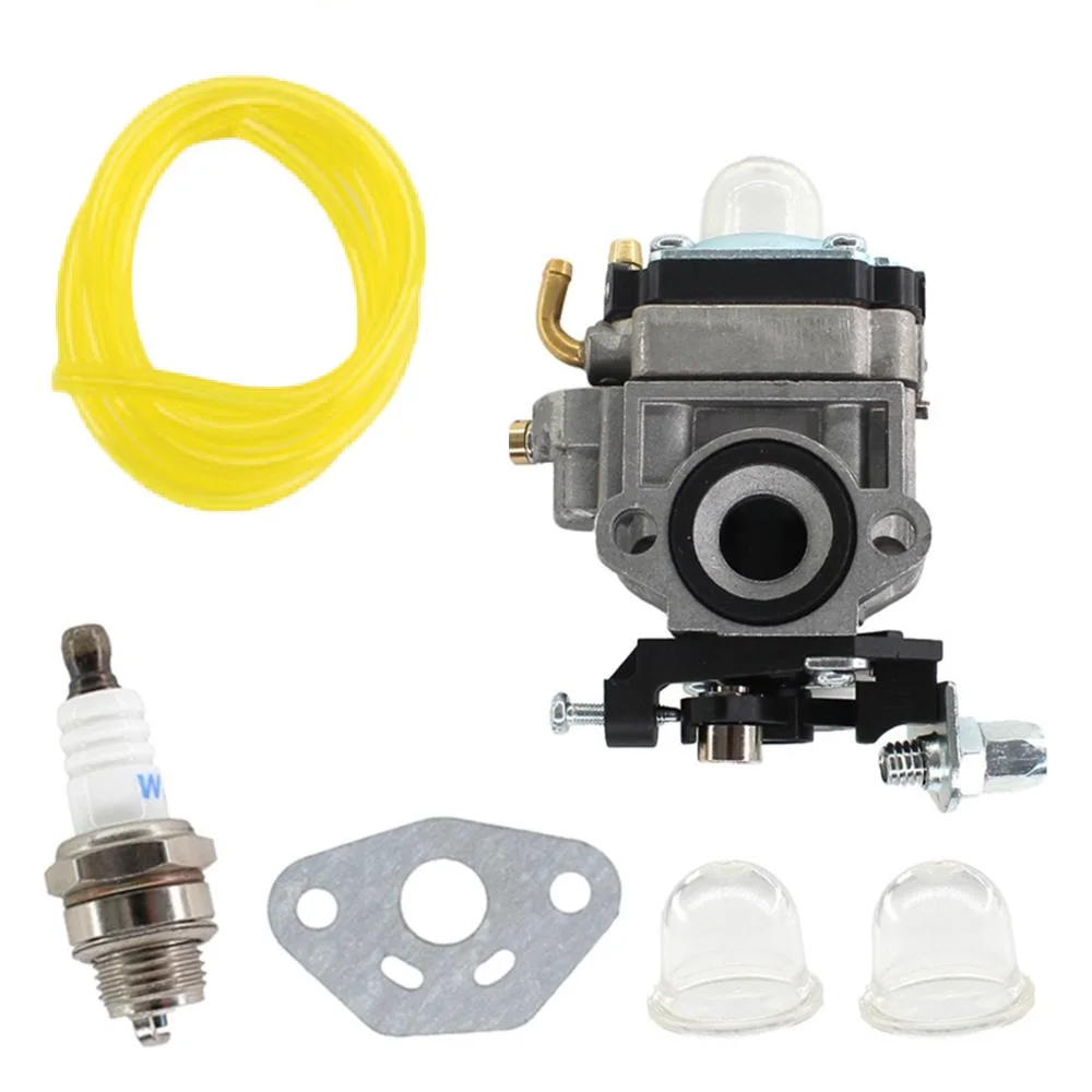 Brush Cutter Carburetor Kit Tools 1E34F 1E36F 26cc 33cc Fuel line Gasket Primer bulbs Spark plug String trimmer