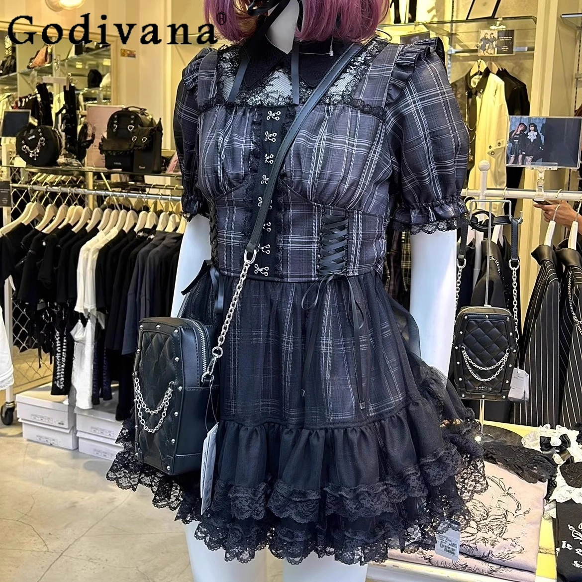 

Mine Series Mass-produced Cute Lolita Dress Shorts Set Summer New Women's Japanese Subculture Lace Edge Top Shorts 2 Piece Set