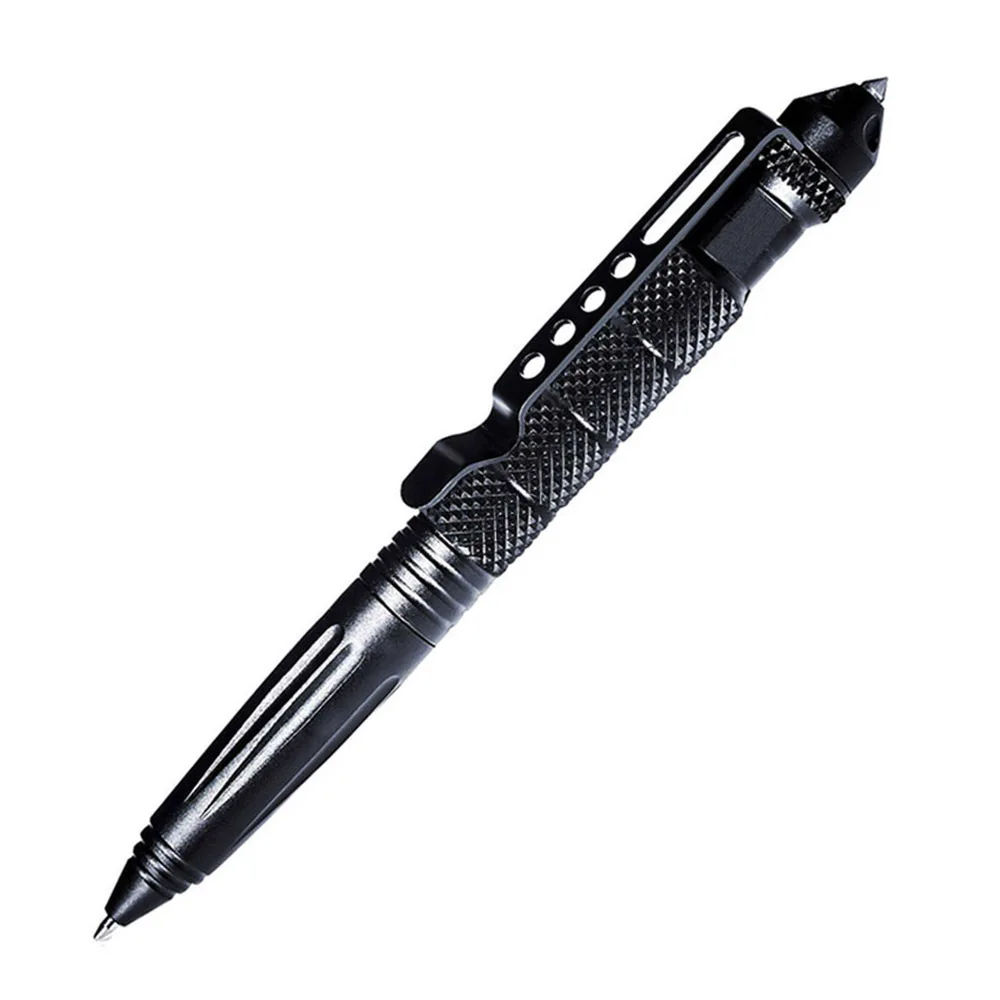 10Pcs Black Metal Ballpoint Pen Broken Window Survival Pens For Emergency rescue